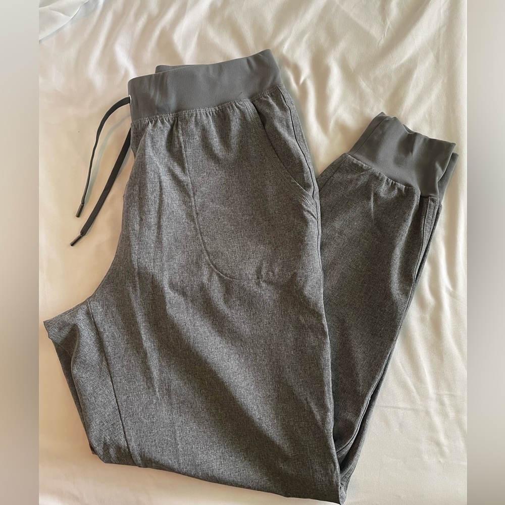 Heathered light grey joggers